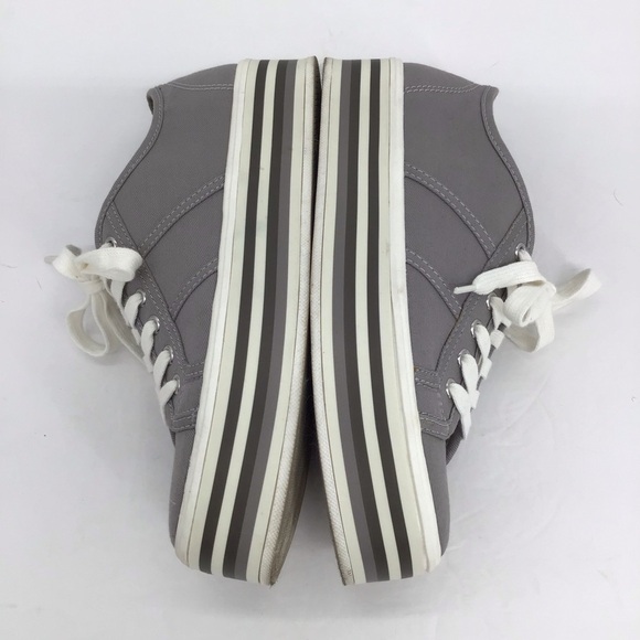 Gianni Bini Platform Style Lace-Up Sneakers Casual Career Gray Size 7.5 - Picture 6 of 9